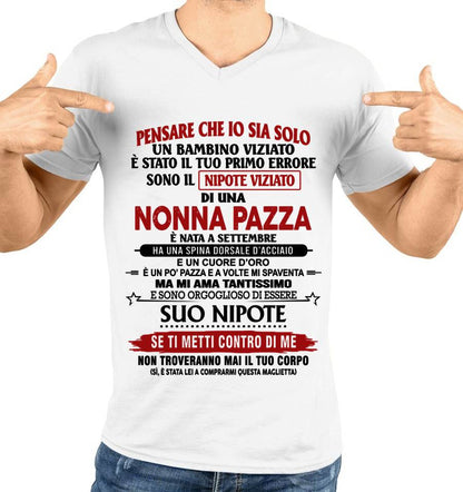 NONNA PAZZA NATA A SETTEMBRE – NIPOTE VIZIATO – DALLA NONNA - TLEE09 (SKU2605-334-09)