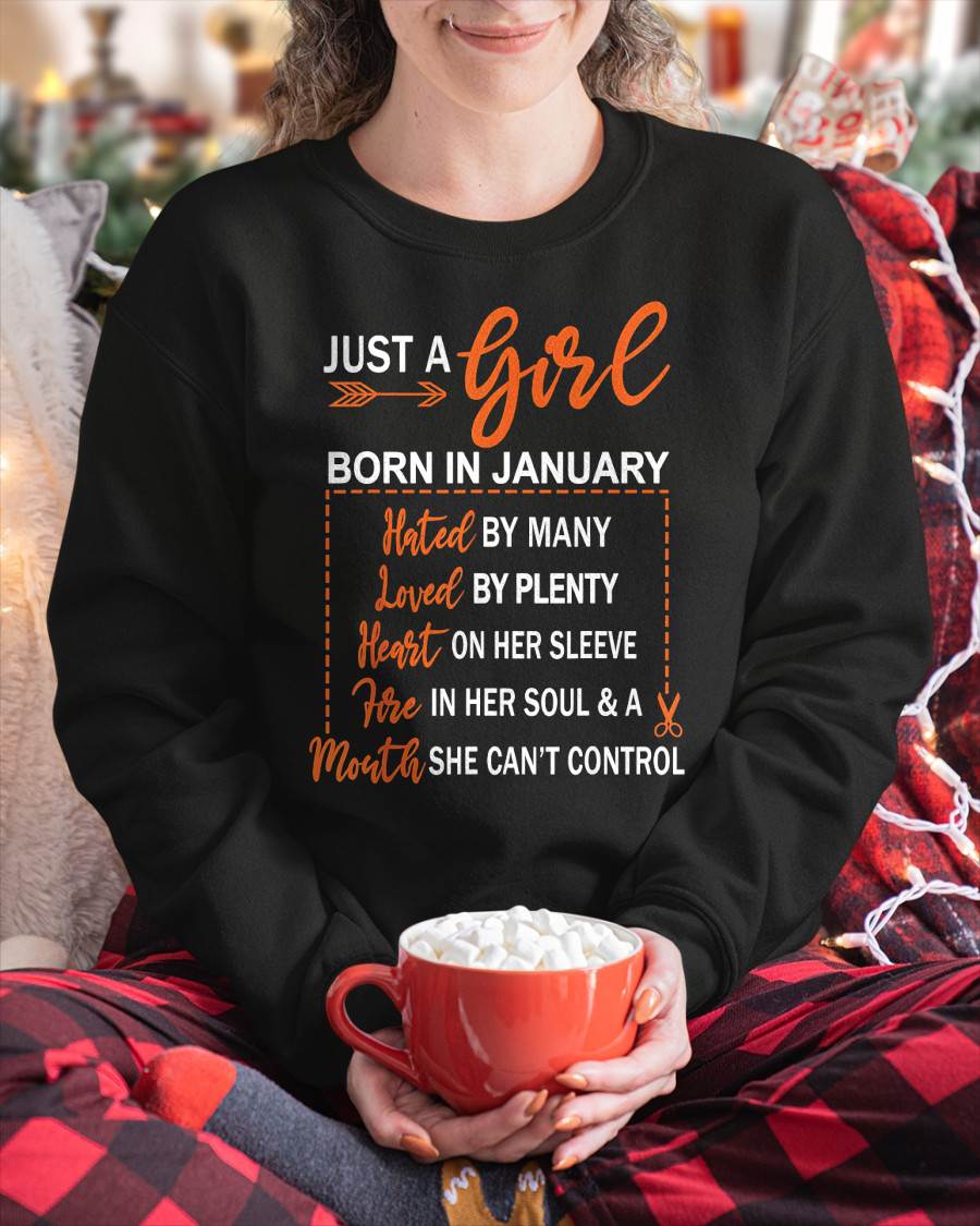 A GIRL BORN IN JANUARY – WITH A WARM HEART, A FIERY SOUL, AND A MOUTH THAT’S HARD TO CONTROL - FOR WOMEN - TLEE01 (SKU10-55-01)