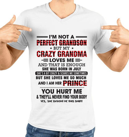 JULY - I’M NOT A PERFECT GRANDSON BUT MY CRAZY GRANDMA LOVES ME AND THAT IS ENOUGH - FROM GRANDMA - TLEE07 (SKU12-310-07)