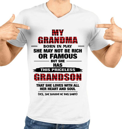 MAY GRANDMA LOVES ME – PRICELESS GRANDSON GIFT- FROM GRANDMA - TLEE05 (SKU2604-260-05)