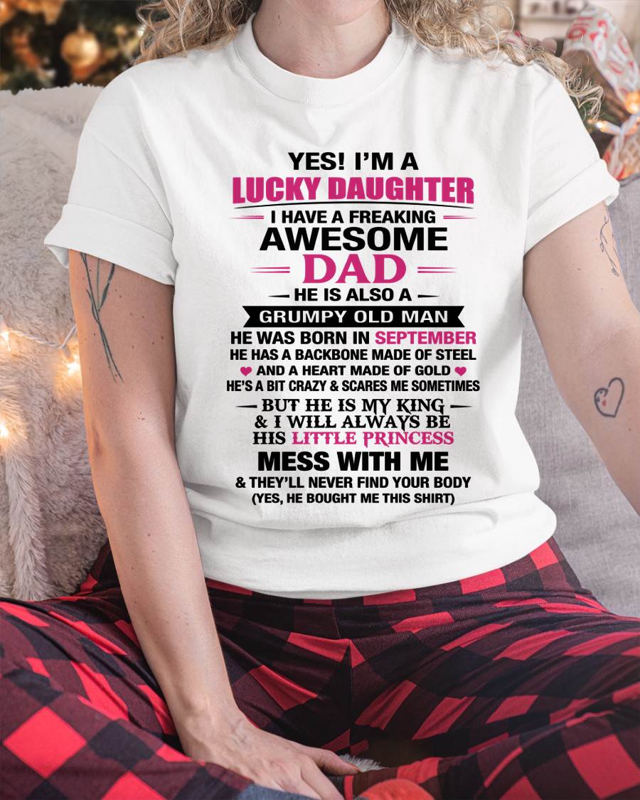 SEPTEMBER - A LUCKY DAUGHTER – DADDY’S LITTLE PRINCESS - FROM DAD - TLEE09 (SKU2604-16-09)