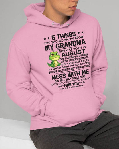 AUGUST - 5 THINGS YOU SHOULD KNOW ABOUT MY GRANDMA – AND YOU'D BETTER NOT MESS WITH ME - FROM GRANDMA - TLEE08 (SKU10-06-08)