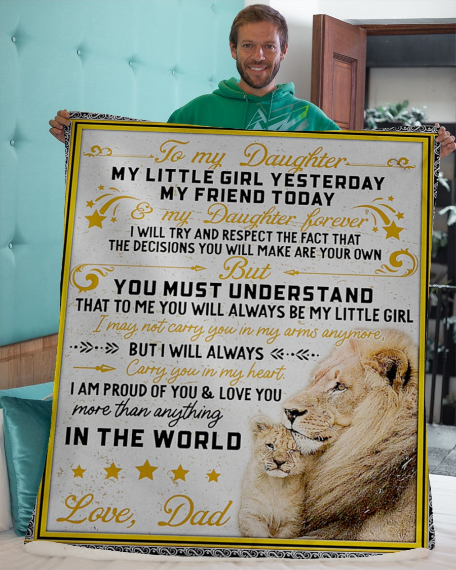 Special gift for your daughter blanket - from Dad (SKU06-117)