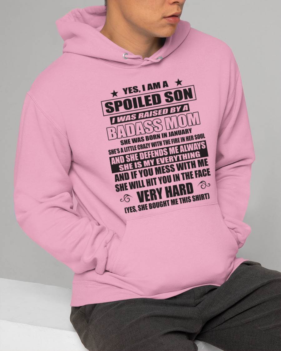 JANUARY MOM — MY MOM RAISED ME WITH LOVE AND ATTITUDE - FROM MOM - TLEE01 (SKU2605-282-01)