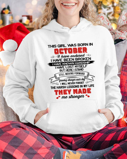 OCTOBER - EVERY HARD LESSON MADE ME STRONGER - FOR WOMEN - TLEE10 (SKU2602-22-10)