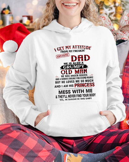 I GET MY ATTITUDE FROM MY FREAKIN' AWESOME DAD - FROM DAD - TLEE00 (SKU2603-78-00)