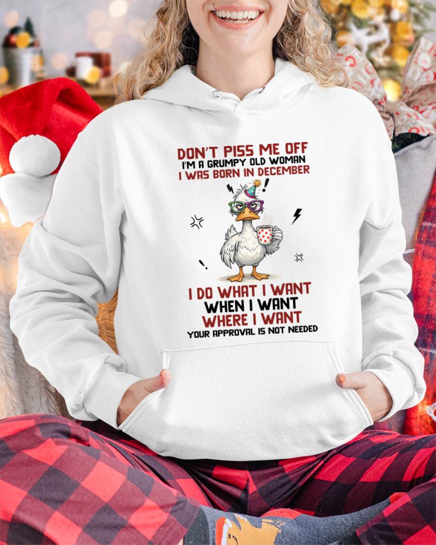 DECEMBER BORN – FEISTY WOMAN, DON’T TEST ME, I LIVE MY WAY - FOR WOMEN - TLEE12 (SKU2603-333-12)