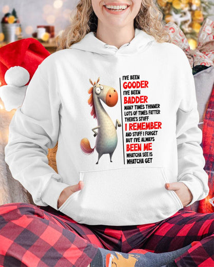 FUNNY SHIRT – GOODER BADDER HUMOR BIRTHDAY TEE - FOR WOMEN - TLEE00 (SKU2603-270-00)