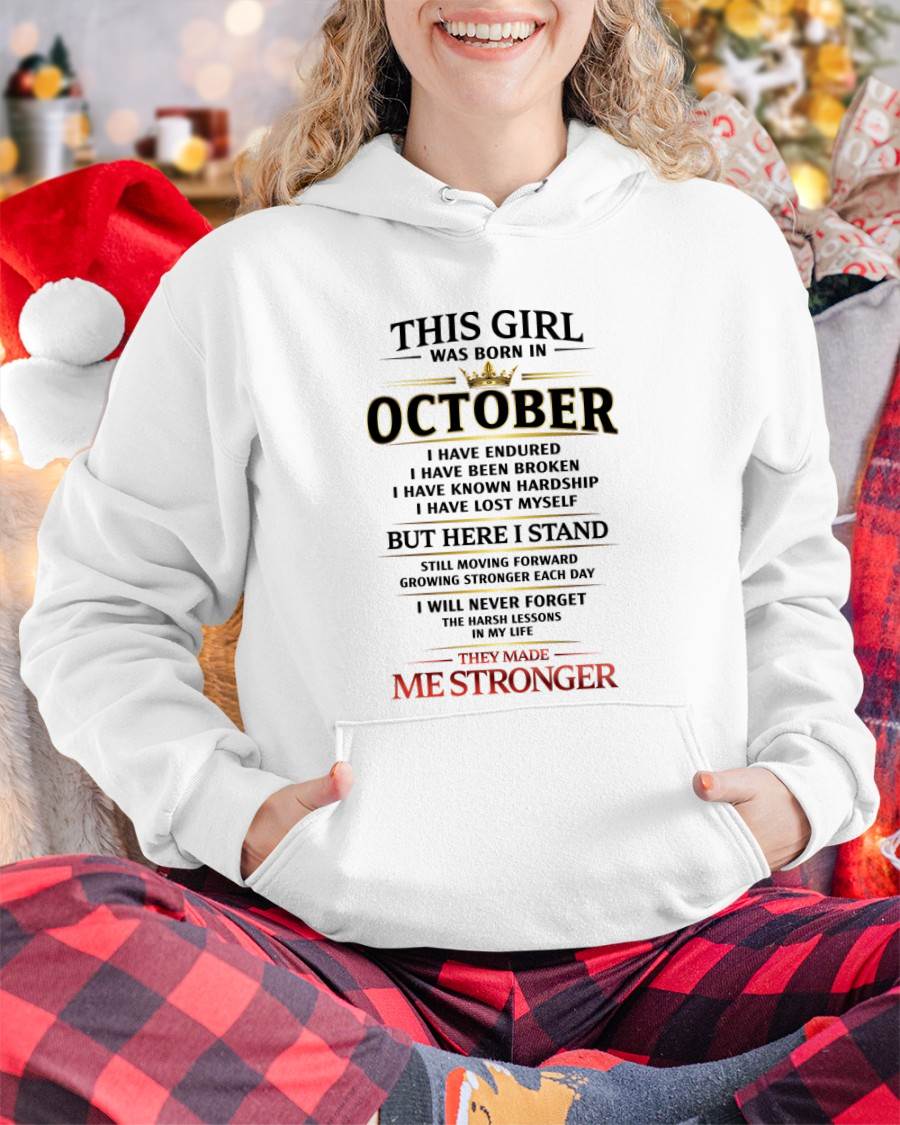 OCTOBER - THE LESSONS HURT, BUT THEY MADE ME STRONGER - FOR WOMEN - TLEE10 (SKU2602-217-10)