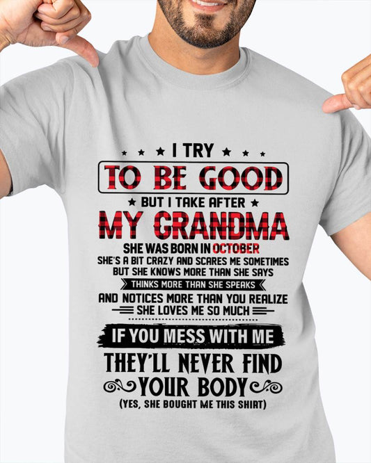 OCTOBER - I TRY TO BE GOOD BUT I TAKE AFTER MY GRANDMA - FROM GRANDMA - TLEE10 (SKU07-102-10)