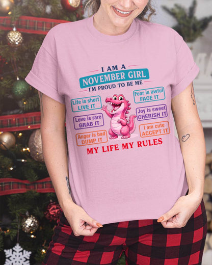 NOVEMBER GIRL – MY LIFE MY RULES - FOR WOMEN - TLEE11 (SKU2604-245-11)