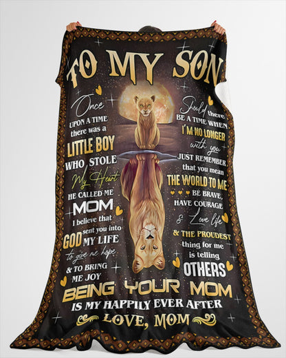Special Gift For Your Son Blanket - From Mom02