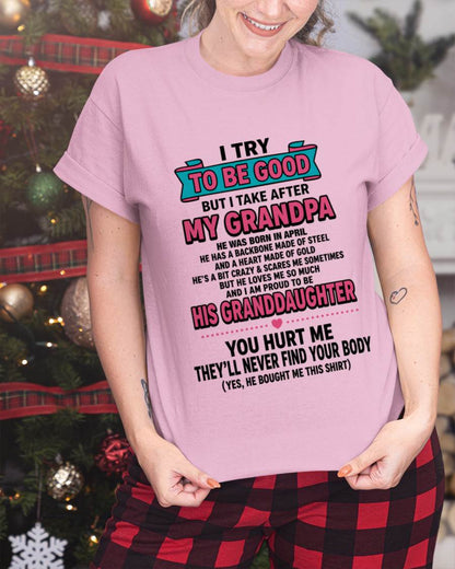 APRIL - I TRY TO BE GOOD BUT I TAKE AFTER MY GRANDPA - FROM GRANDPA - TLEE04 (SKU2606-212-04)