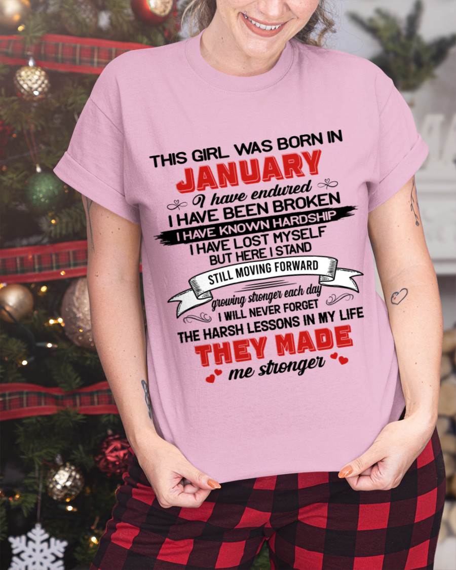JANUARY - EVERY HARD LESSON MADE ME STRONGER - FOR WOMEN - TLEE01 (SKU2602-22-01)