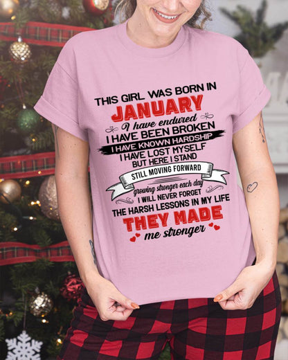 JANUARY - EVERY HARD LESSON MADE ME STRONGER - FOR WOMEN - TLEE01 (SKU2602-22-01)