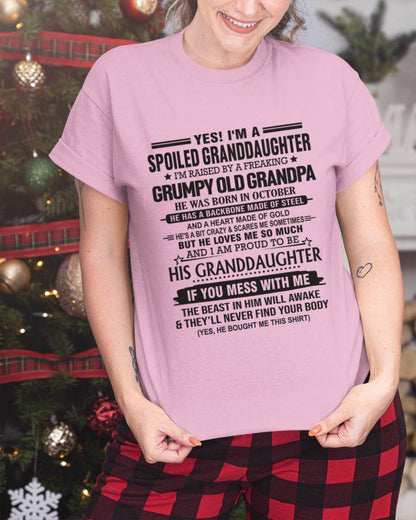 OCTOBER - YES! I'M A SPOILED GRANDDAUGHTER I'M RAISED BY A FREAKING GRUMPY OLD GRANDPA - FROM GRANDPA - TLEE10 (SKU12-129-10)