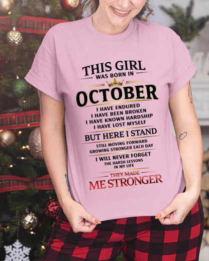 OCTOBER - THE LESSONS HURT, BUT THEY MADE ME STRONGER - FOR WOMEN - TLEE10 (SKU2602-217-10)