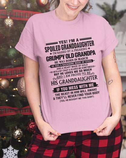 MARCH - YES! I'M A SPOILED GRANDDAUGHTER I'M RAISED BY A FREAKING GRUMPY OLD GRANDPA - FROM GRANDPA - TLEE03 (SKU12-129-03)