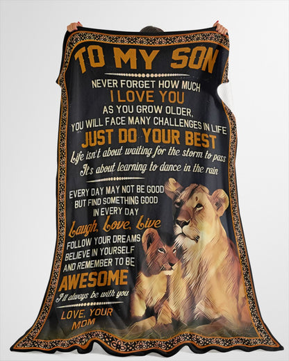 Special Gift For Your Son Blanket - From Mom (SKUB12-78)