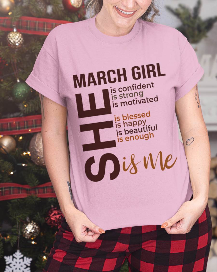 MARCH BORN GIRL – CONFIDENT & STRONG - FOR WOMEN - TLEE03 (SKU2605-04-03)