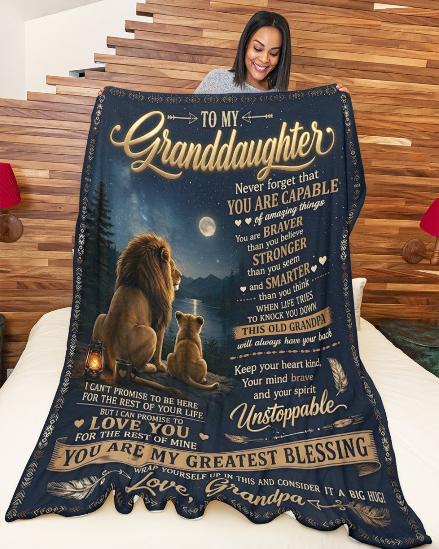 Special Gift For Your Granddaughter Blanket - From Grandpa (SKU2606-84)