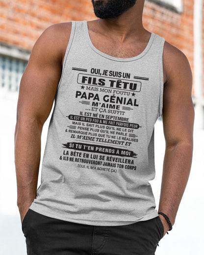 SEPTEMBRE - Oui, je suis un garçon têtu – T-shirt | Cadeau d’anniversaire de papa pour son fils - TLEE09 / fr09 (SKU12-260-09)