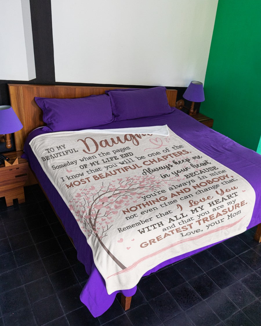 Special Gift For Your Daughter Blanket - From Mom06