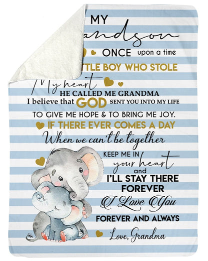 Special Gift For Your Grandson Blanket - From Grandma (SKUB11-105)