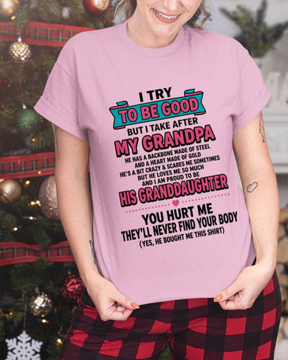 I TRY TO BE GOOD BUT I TAKE AFTER MY GRANDPA - FROM GRANDPA - TLEE00 (SKU2606-212-00)
