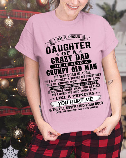 APRIL - PROUD DAUGHTER OF DAD - FROM DAD - TLEE04 (SKU2606-209-04)