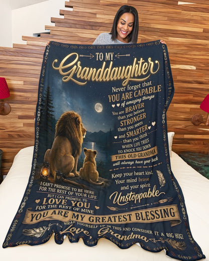 Special Gift For Your Granddaughter Blanket - From Grandma (SKU2606-278)