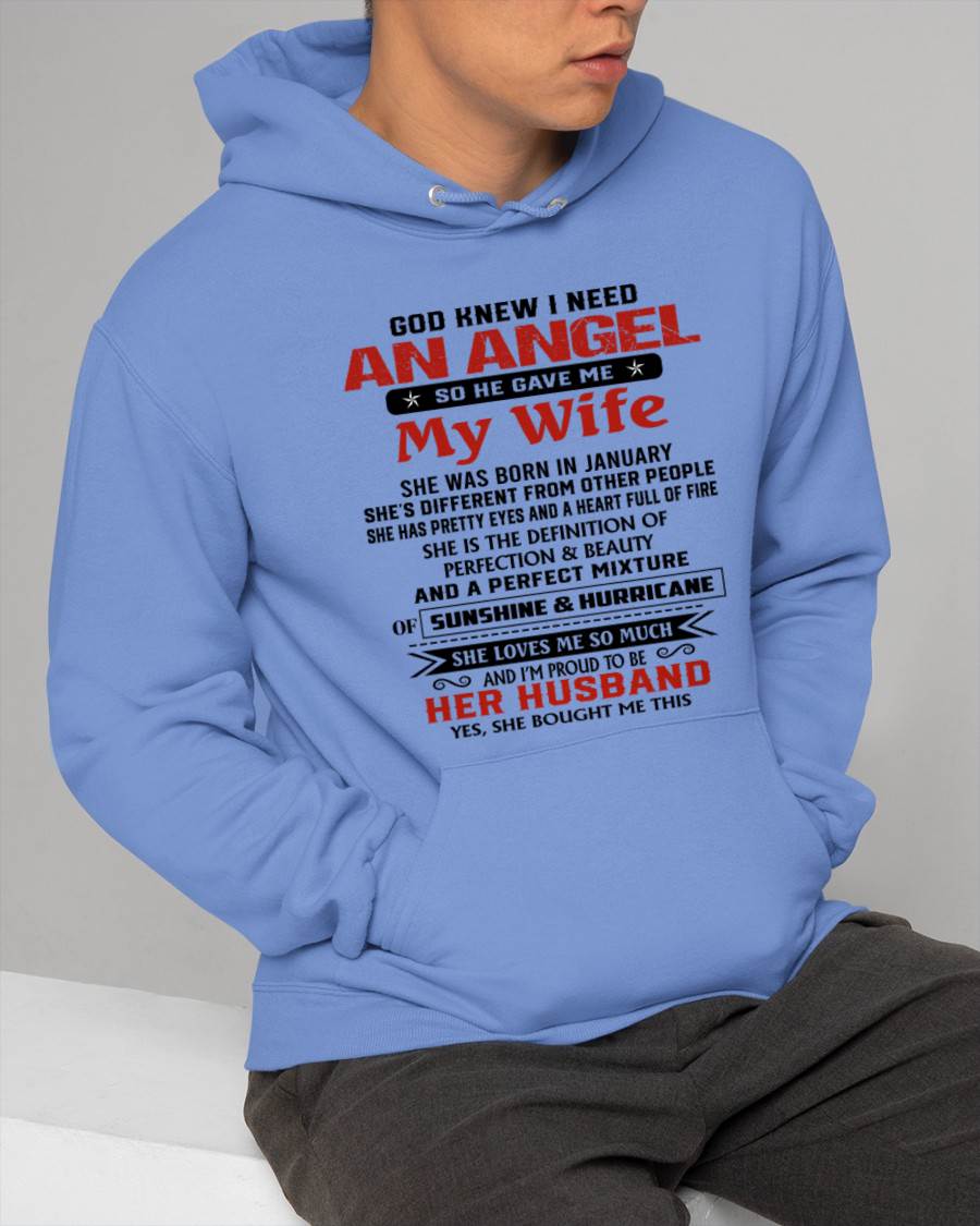 JANUARY - GOD KNEW I NEEDED AN ANGEL SO HE GAVE ME MY WIFE - FROM WIFE - TLEE01 (SKU26T-01-54-01)