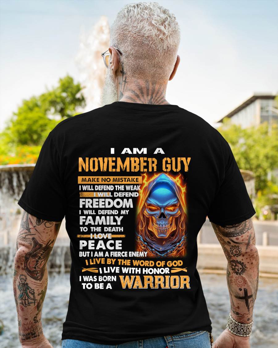 NOVEMBER - A WARRIOR BY BLOOD, A BELIEVER BY HEART - GIFT FOR MAN - TLEE11 (SKU10-51-11)