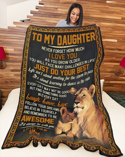 Special Gift For Your Daughter Blanket - From Mom (SKU2606-219)