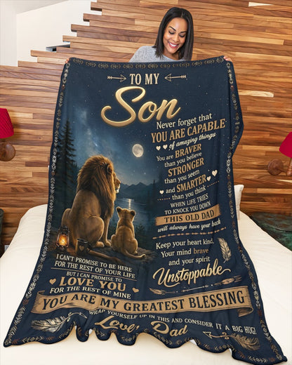 Special Gift For Your Son Blanket - From Dad (SKU2606-235)