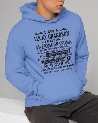 I AM A LUCKY GRANDSON I HAVE AN AWESOME GRANDMA - FROM GRANDMA - TLEE00 (SKU12-40-00)