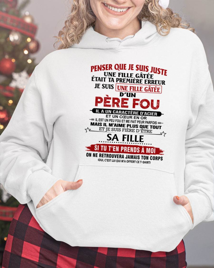 PAPA FOU, FILLE GÂTÉE - CADEAU DE PAPA - TLEE00 (SKU2605-354-00)