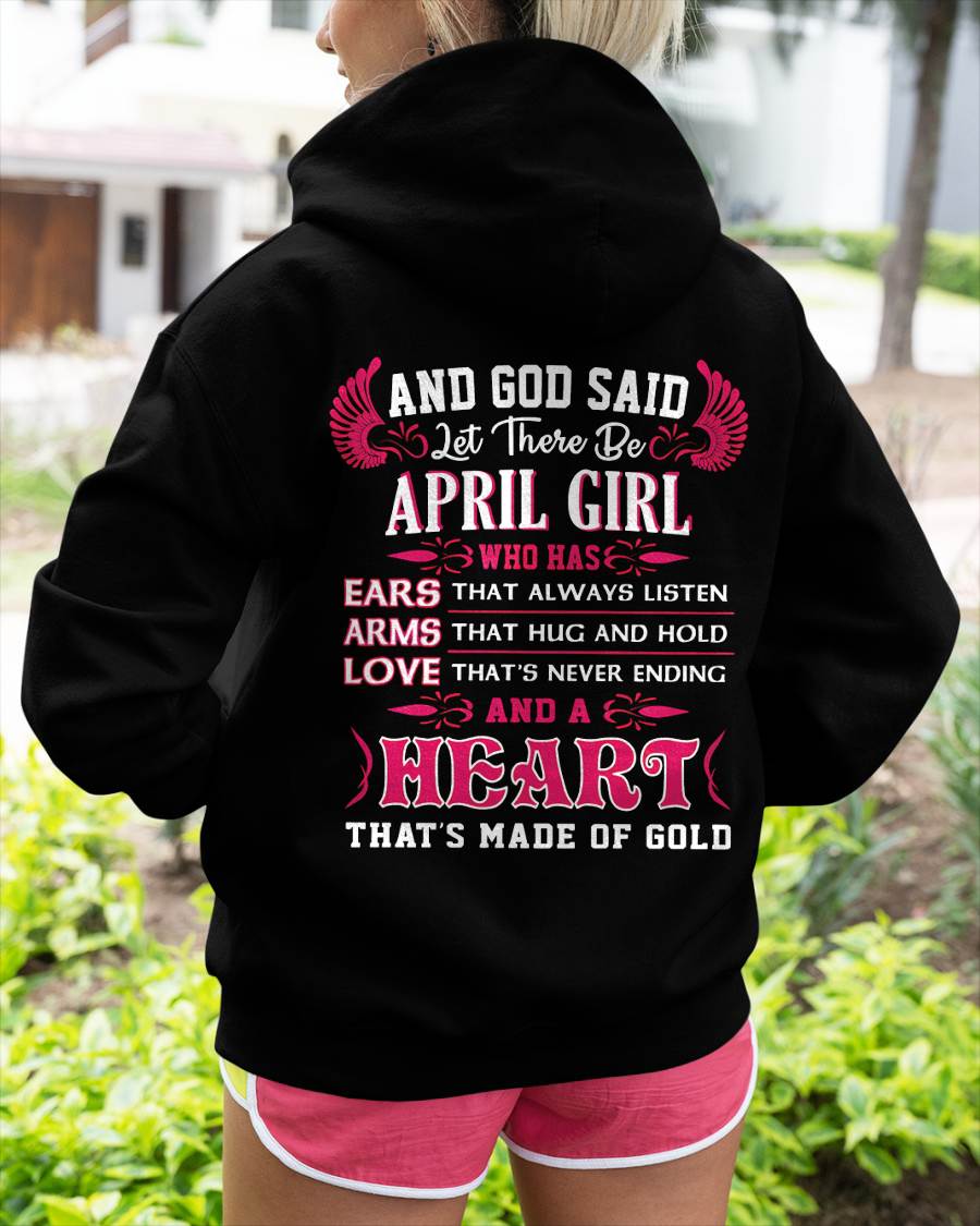 APRIL GIRL – EARS THAT LISTEN ARMS THAT HUG LOVE NEVER ENDING HEART OF GOLD - FOR WOMEN - TLEE04 (SKU09-75-04)