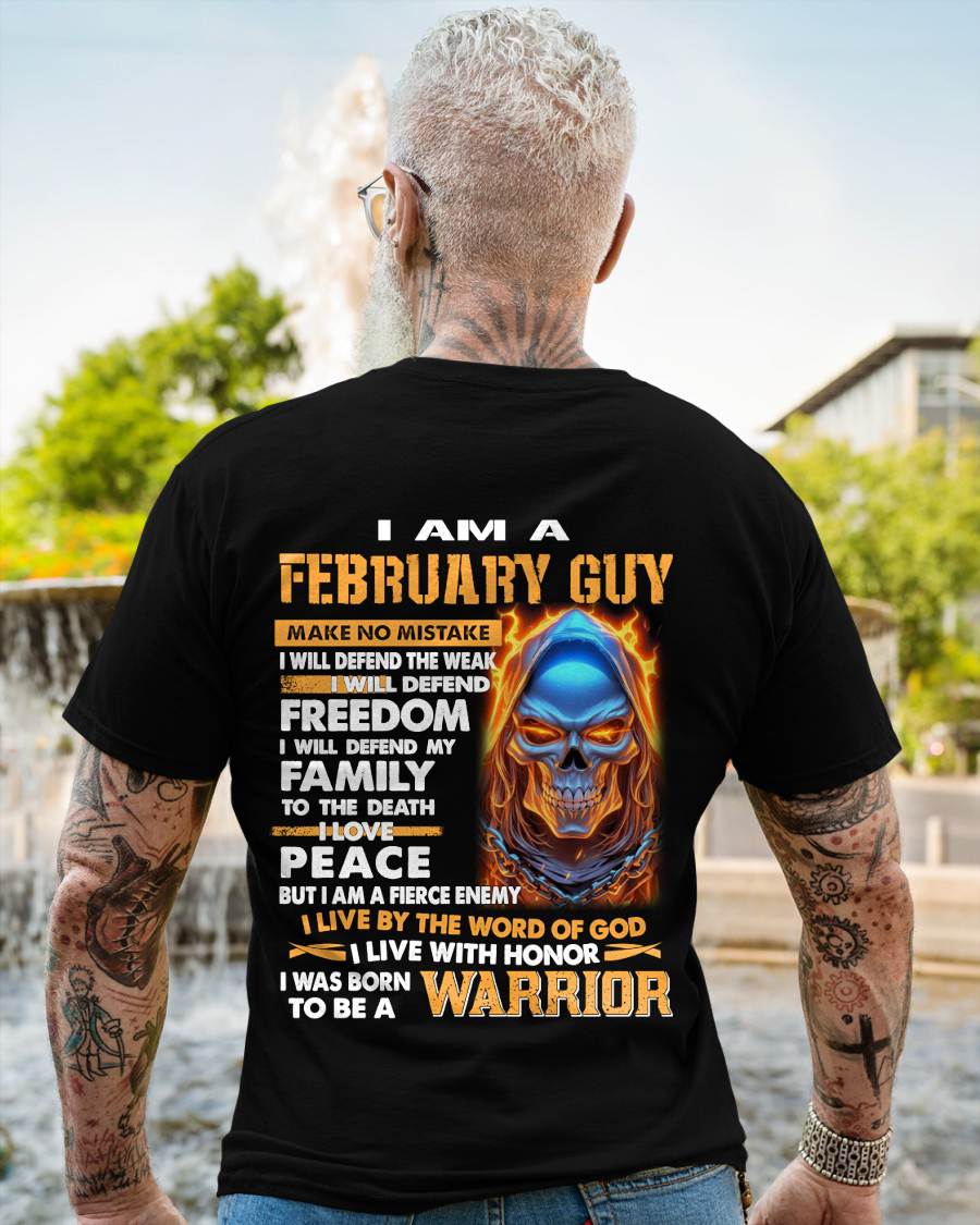 FEBRUARY - A WARRIOR BY BLOOD, A BELIEVER BY HEART - GIFT FOR MAN - TLEE02 (SKU10-51-02)