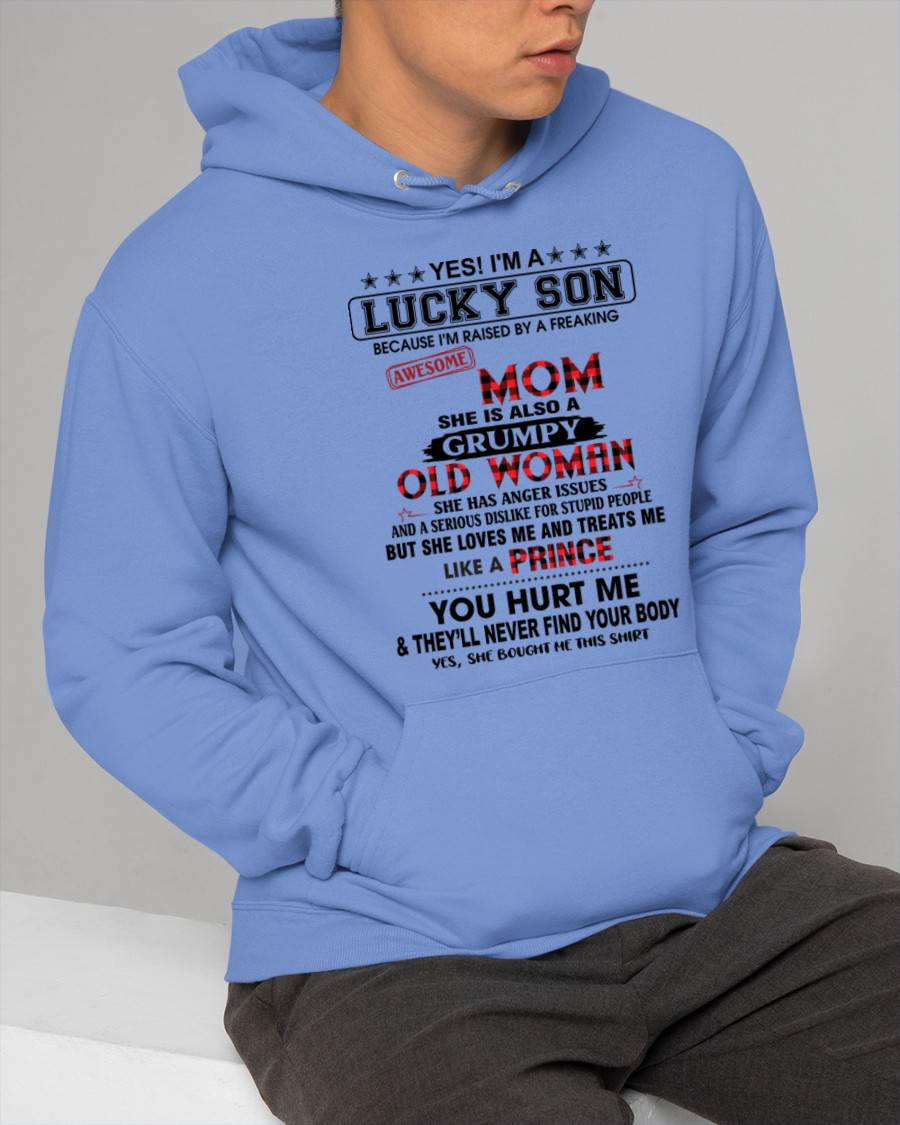 LUCKY SON – PROUD TO BE RAISED BY AN AWESOME MOM - FROM MOM - TLEE00 (SKU2603-106-00)