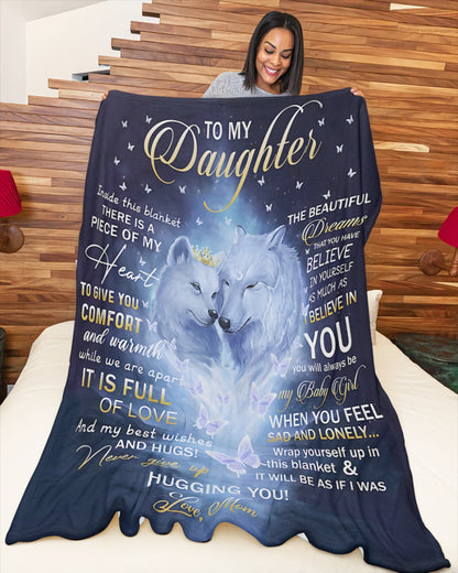 Special Gift For Your Daughter Blanket - From Mom (SKUB12-07)