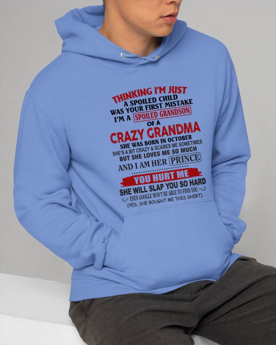 OCTOBER - GRANDMA’S BOY – LOVED, SPOILED & PROTECTED - FROM GRANDMA - TLEE10 (SKU2602-128-10)