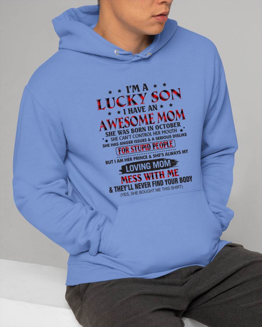 OCTOBER - I’M A LUCKY SON I HAVE AN AWESOME MOM - FROM MOM - TLEE10 (SKU26T-01-24-10)