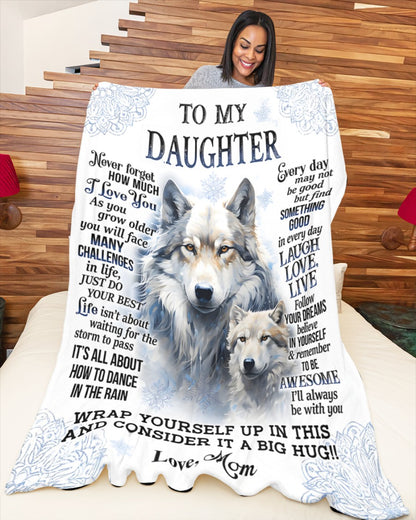 Special Gift For Your Daughter Blanket - From Mom (SKUB12-98)
