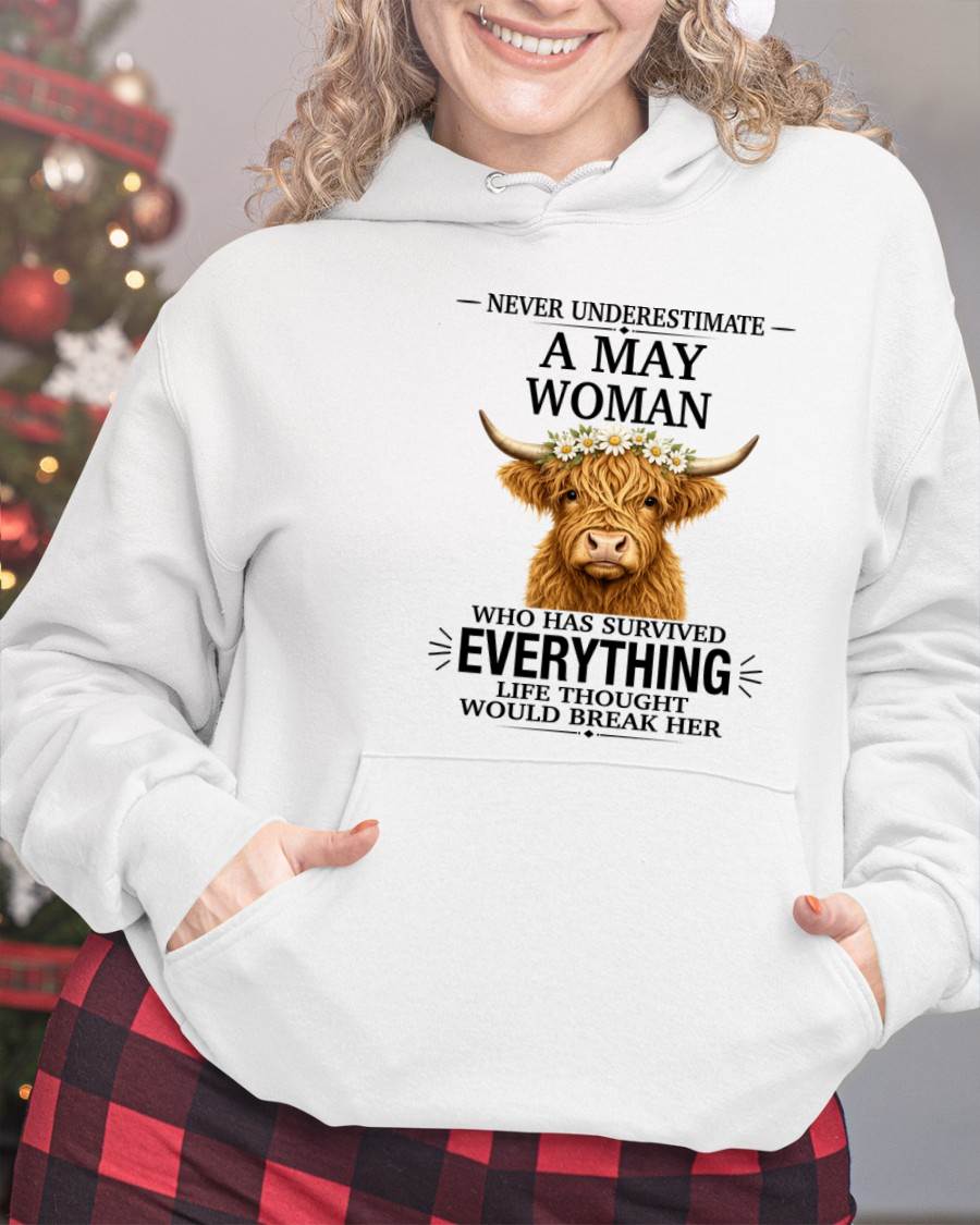 MAY WOMAN HIGHLAND COW SHIRT - FOR WOMEN - TLEE05 (SKU2606-158-05)