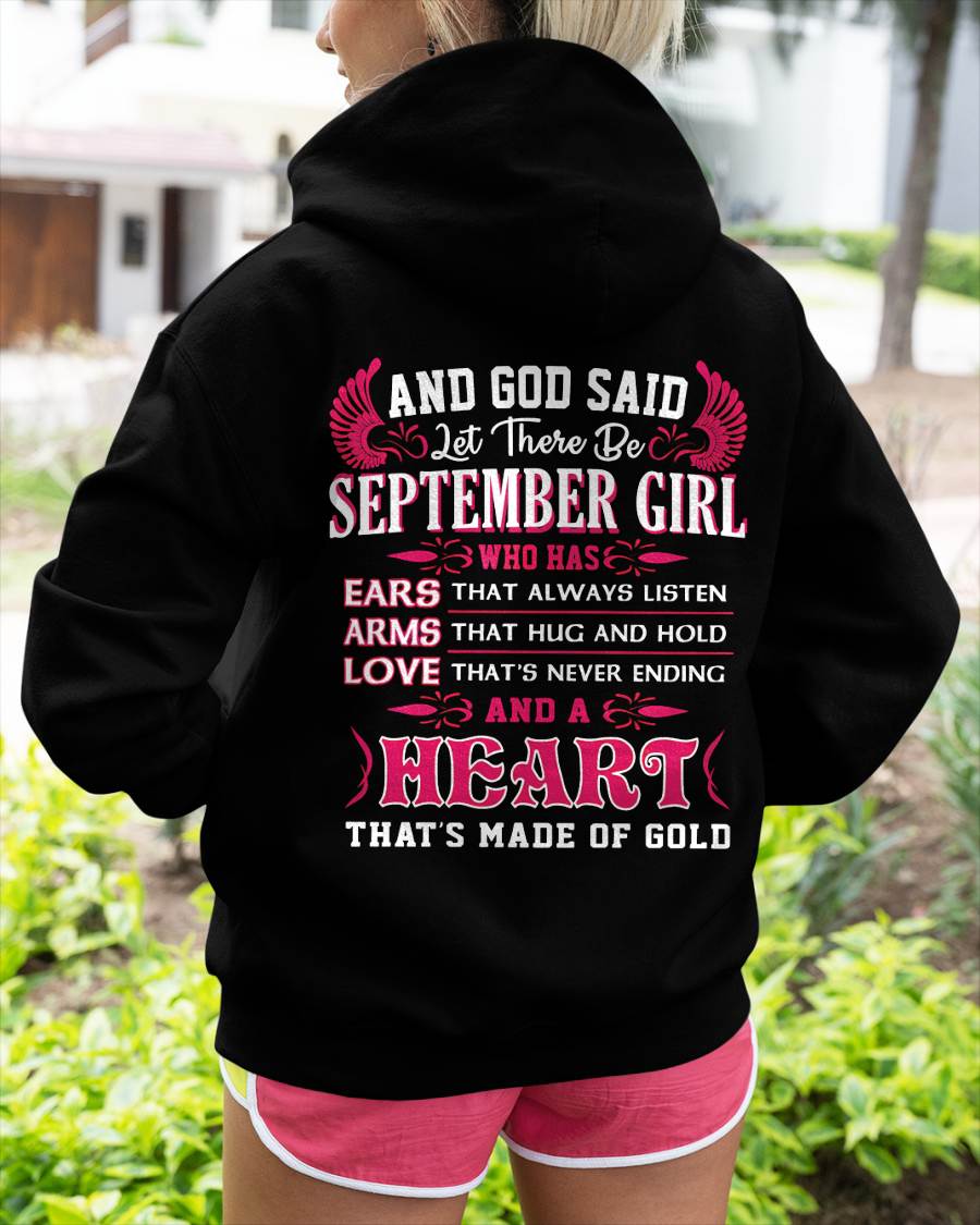 SEPTEMBER GIRL – EARS THAT LISTEN ARMS THAT HUG LOVE NEVER ENDING HEART OF GOLD - FOR WOMEN - TLEE09 (SKU09-75-09)