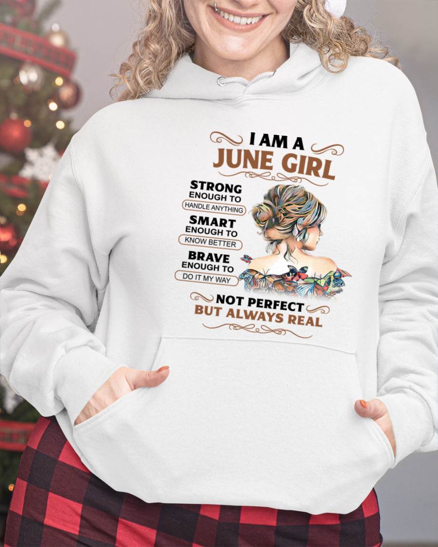 JUNE – INSPIRATIONAL WOMEN’S SHIRT NOT PERFECT BUT REAL - FOR WOMEN - TLEE06 (SKU2604-159-06)