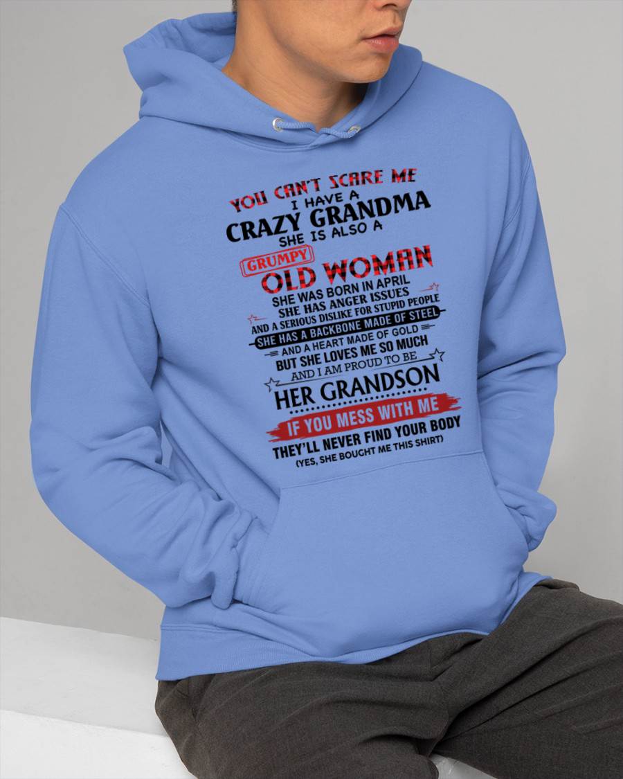 APRIL - YOU CAN'T SCARE ME I HAVE A CRAZY GRANDMA SHE IS ALSO A GRUMPY OLD WOMAN - FROM GRANDMA - TLEE04 (SKU2603-54-04)