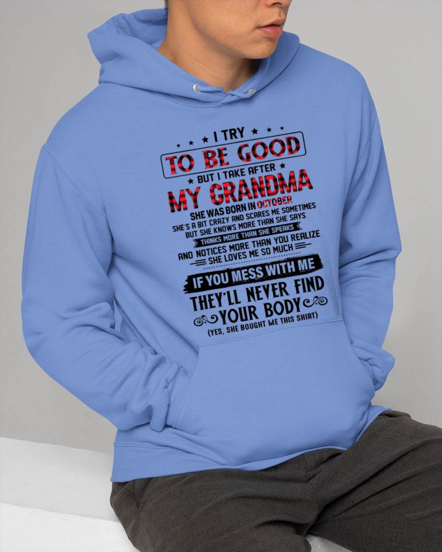 OCTOBER - I TRY TO BE GOOD BUT I TAKE AFTER MY GRANDMA - FROM GRANDMA - TLEE10 (SKU07-102-10)
