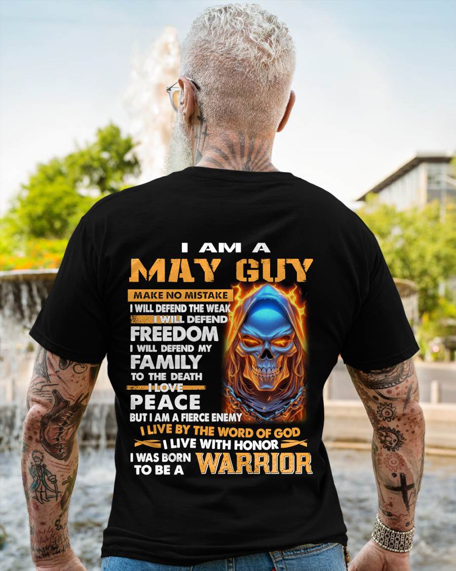 MAY - A WARRIOR BY BLOOD, A BELIEVER BY HEART - GIFT FOR MAN - TLEE05 (SKU10-51-05)
